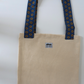 Tote bag avec bretelles en imprimé shweshwe  bleu et jaune